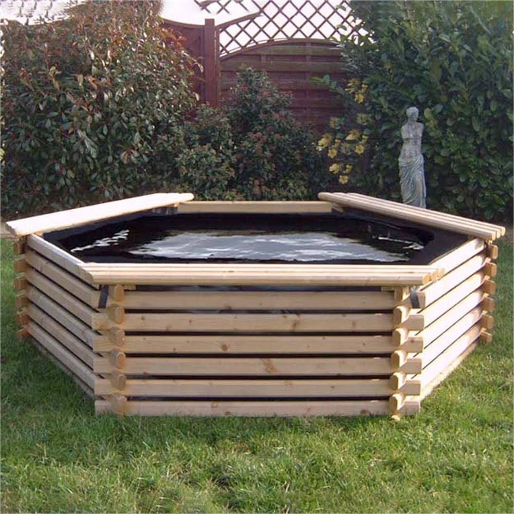 7_6ft-300-Gallon-Hexagonal-Wooden-Norlog-Pond-590mm-high-3