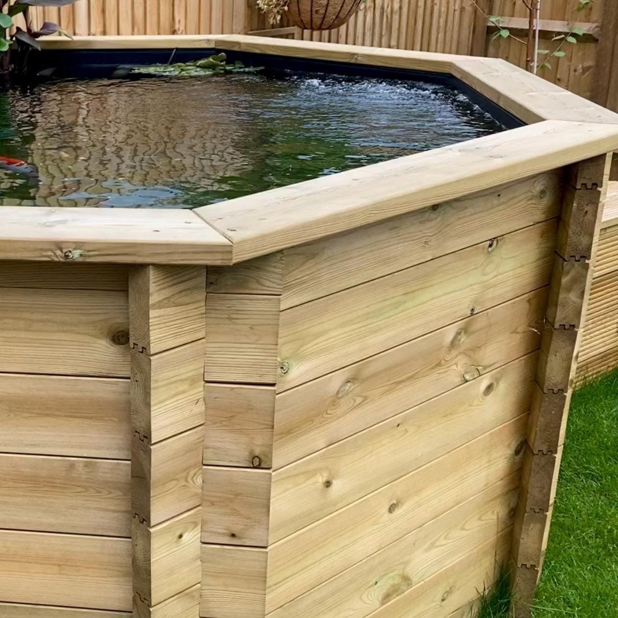 8ft-945-Gallon-Octagonal-Wooden-Koi-Pond-44mm-thick-1099mm-high-4297-litres-3