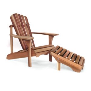Cedar Adirondack Chair and Ottoman