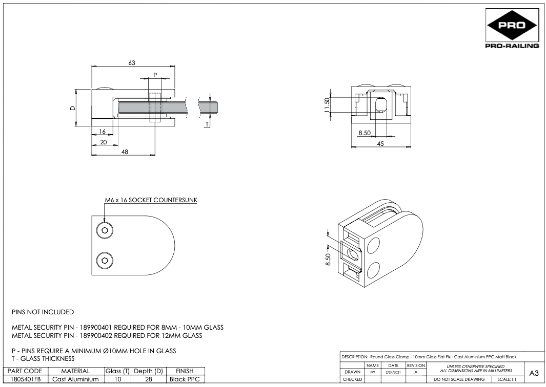 BlackAluminiumClamp