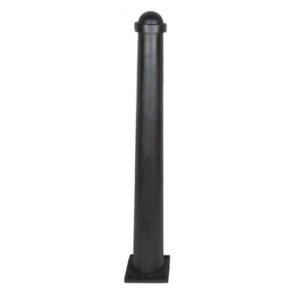 Ductile Iron Bollard - 868mm High Primer painted black - Bolt-Down