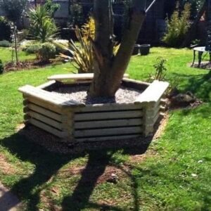 Large Hexagonal Norlog Treated Timber Planter