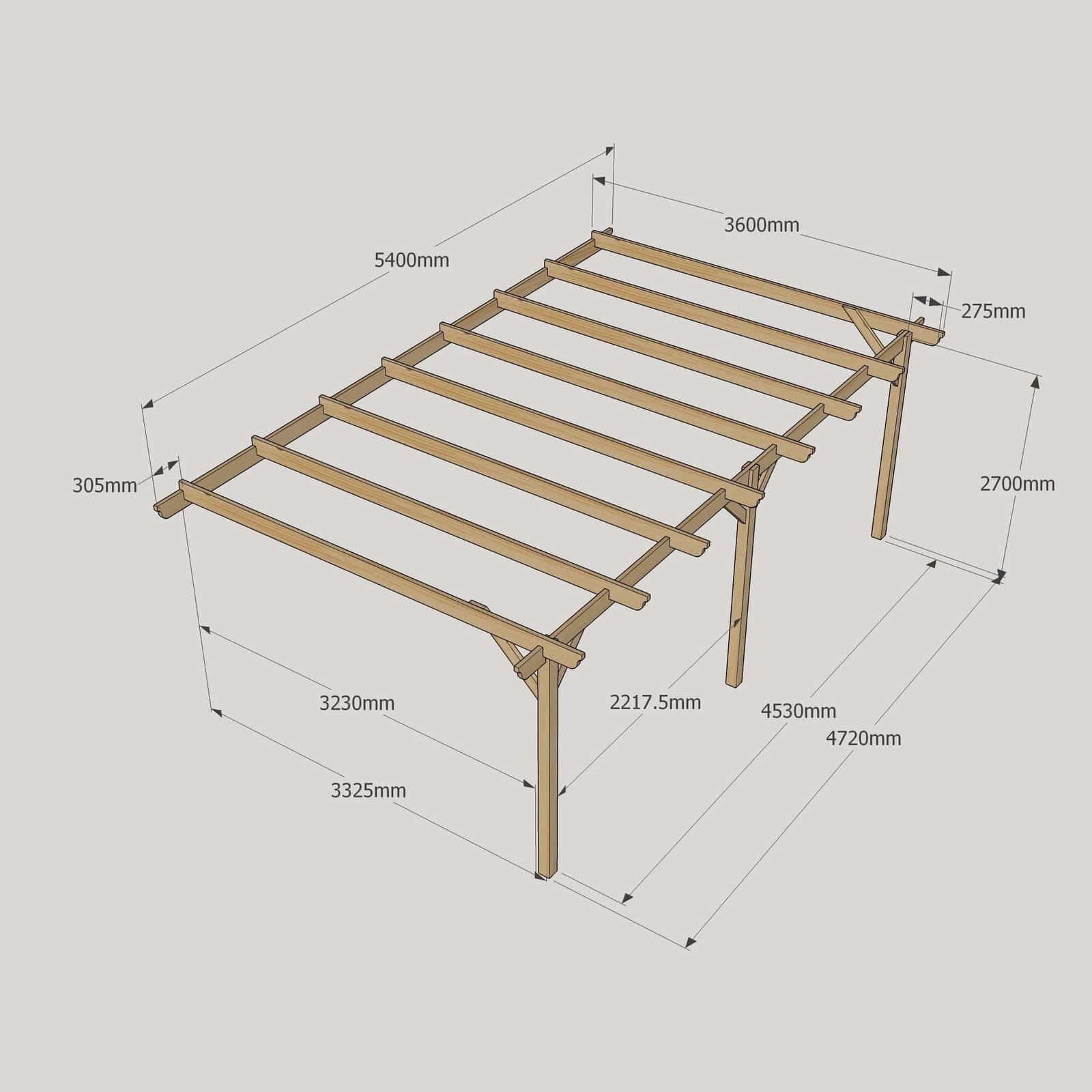 Large-Size-Heavy-Duty-Lean-To-Pergola-Complete-DIY-Kit-Quality-Tanalised-Timber-23