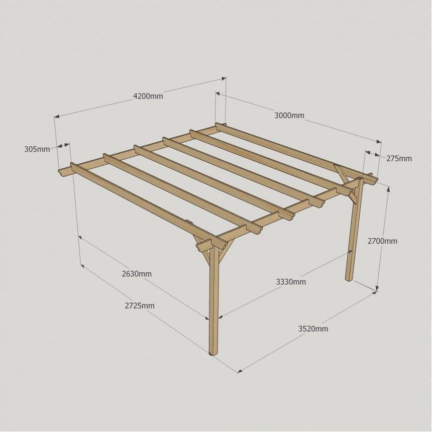 Large-Size-Heavy-Duty-Lean-To-Pergola-Complete-DIY-Kit-Quality-Tanalised-Timber-41