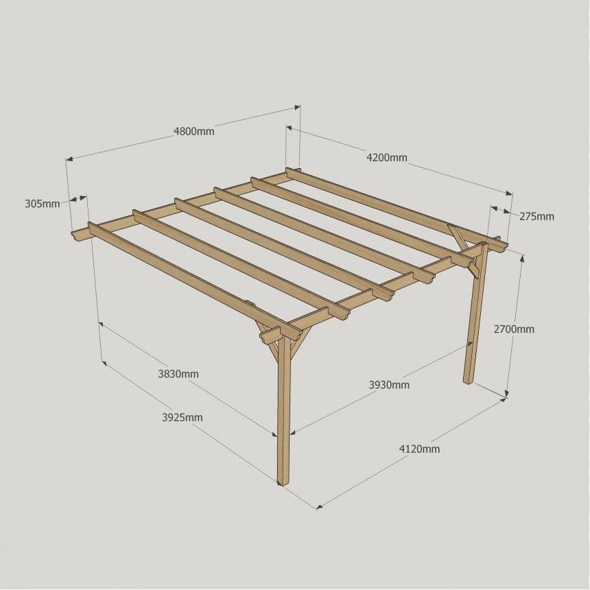 Large-Size-Heavy-Duty-Lean-To-Pergola-Complete-DIY-Kit-Quality-Tanalised-Timber-46