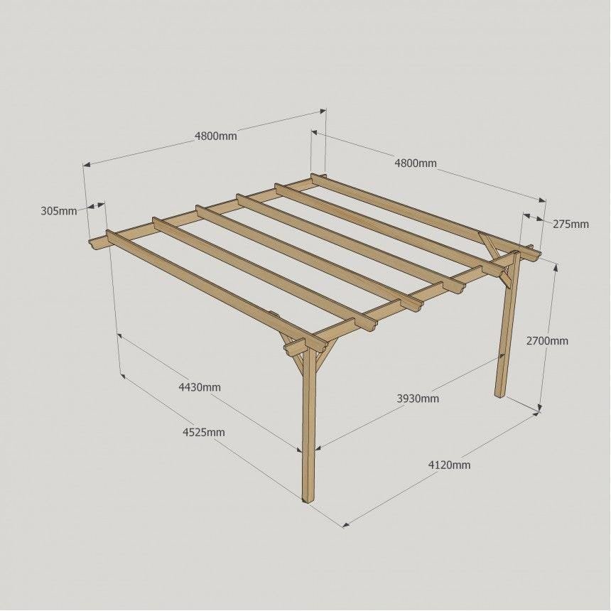 Large-Size-Heavy-Duty-Lean-To-Pergola-Complete-DIY-Kit-Quality-Tanalised-Timber-47