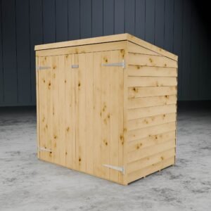 5 x 3 Overlap Double Door Wooden Garden Mower Store